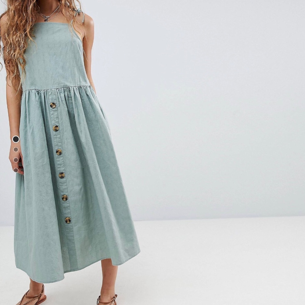 ASOS Button Through Midi Smock Sundress